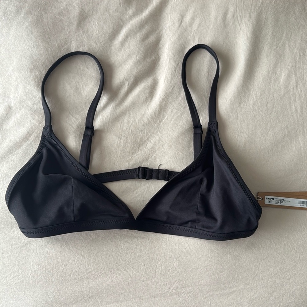Skims Black Triangle Swim Top